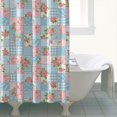 thumbnail image 4 of Pioneer Flower Floral Print Pattern Shower Curtain 72"x84", Bathroom Decorative Shower Curtain Set with 12 Hooks, Waterproof Washable, 4 of 6