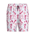 thumbnail image 4 of Naloa Seahorse and Starfish Men's Short Pajama Pants, Lounge Comfort Shorts with Elasticized Waistband and Side Pockets - Medium, 4 of 9