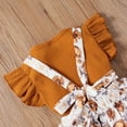 thumbnail image 6 of Ruyang Toddler Flower Romper Dress Knit Ribbed Stretchy Short Sleeve Lace Pleated Romper Clothes with Hairband Baby Girls, 6 of 9