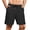 Black, variant on Men's Pineapple Plaid Shorts Bermuda Casual Elastic Waist Pants Drawstring Summer Beach Shorts with Pockets Black 2XL