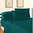 thumbnail image 2 of Elegant Comfort Luxury 4-Piece Bed Sheet Set Three-Line Design 1500 Series Microfiber - Wrinkle and Fade Resistant - Deep Pocket, King, Marine Teal, 2 of 4