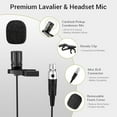 thumbnail image 6 of TONOR UHF Wireless Microphone System with Headset Mic/Lavalier Lapel Mic, Bodypack Transmitter, Rechargeable Receiver, 15 Channels 200ft Range 1/4" Output for Recording Live Performance PA Speaker, 6 of 9