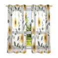 thumbnail image 6 of Yayeee Window Curtains Set of 2 for Living Room Light Filtering 63"x42", Sunflower Pattern, 6 of 7