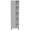 White + 1 + Freestanding + Particle Board + Particle Board, variant on Space Saving Corner Linen Cabinet with Five External Shelves, Single Door, Four Interior Shelves - White Particle Board Freestanding Bathroom Storage for Small Spaces