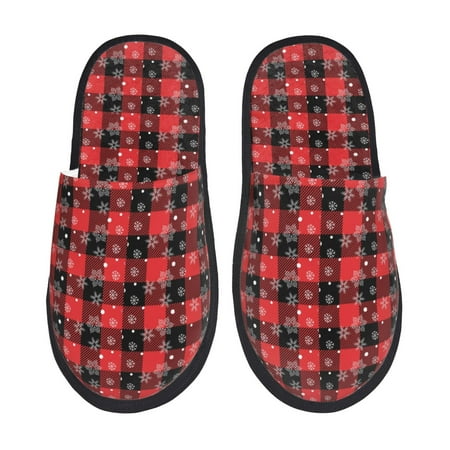 

Rateoe Christmas With Snowflakes Pattern Fuzzy Slippers Fuzzy Soft House Slippers Plush Furry Warm Cozy Open Toe Fluffy Home Shoes-Large