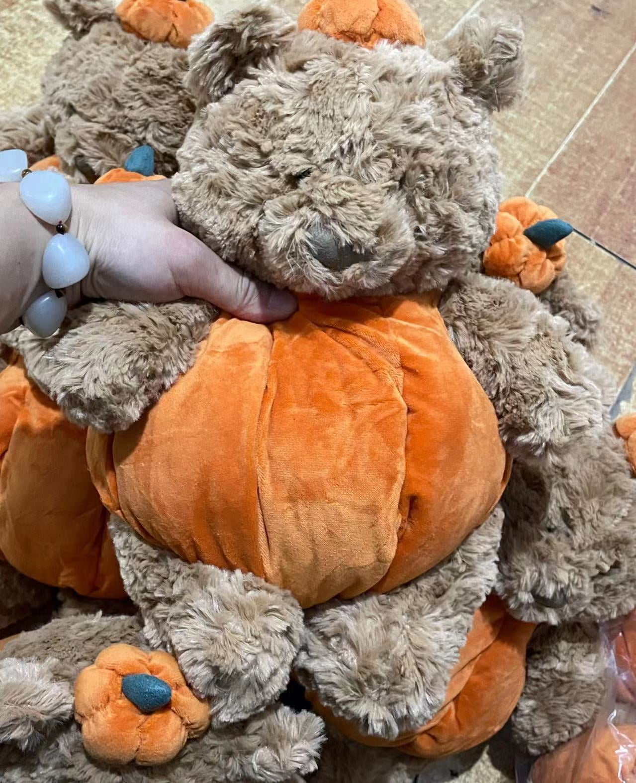 MEETOO Soft Stuffed Animals & Plush Toys, Halloween Pumpkin Plush Bear