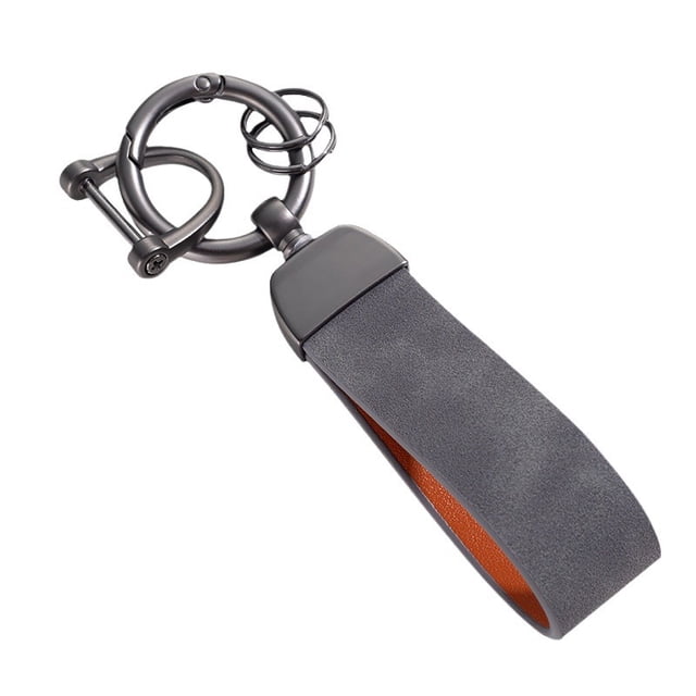 Llavero de gamuza con hardware, llavero creativo anticaída, llavero de coche, llavero unisex con colgante para coche