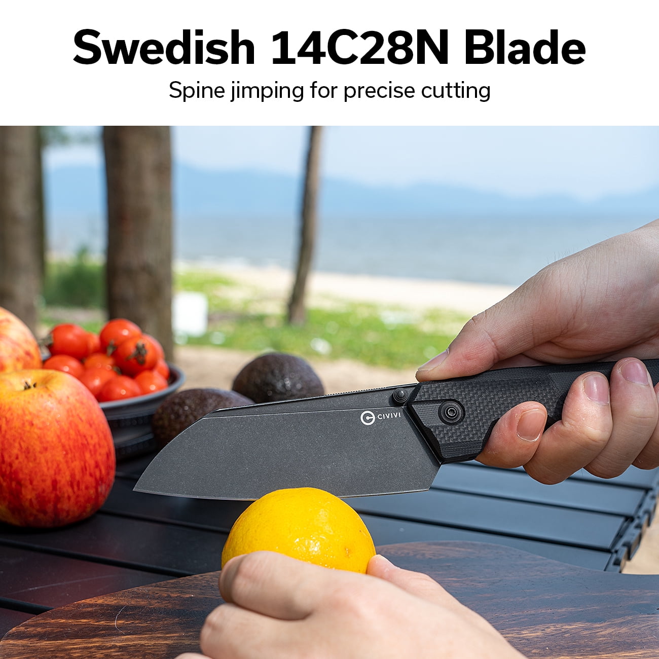 CIVIVI Knives Hid Liner Lock C23008-1 Black G10 & 14C28N Stainless Steel Pocket Knife