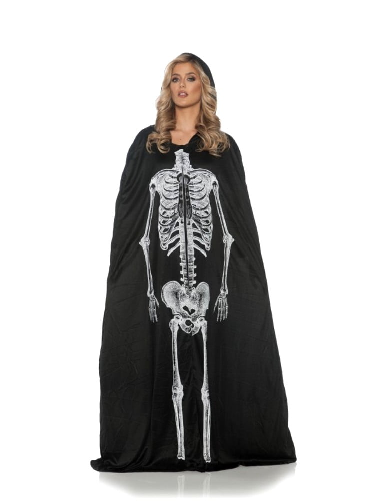 Skeleton Womens Adult Hoodie Bones Dress Halloween Costume