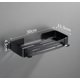 thumbnail image 1 of Cesta de ducha sin perforaciones, cuarto de ducha, inodoro, baño, cesta triangular, estante de pared de esquina para inodoro, cesta cuádruple engrosada con pintura negra a la parrilla, 1 of 3