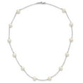thumbnail image 4 of 14k White Gold 5.5-6.5mm Near Round White Freshwater Cultured Pearl 12-station 18 inch Necklace, 4 of 4