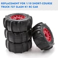 thumbnail image 2 of Yeacher RC Paddle Tires Off Road Snow Sand Paddle Tires 4pcs Replacement for 1/10 Short-Course, 2 of 8