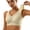 Beige, variant on Lace Backless Bra Push Up Wireless Fixed Cup Racerback Tank Top Style Underwear for Women Light Purple XXL
