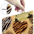 thumbnail image 4 of FMSHPON Leopard Hearts Clipboard Hardboard Wood Nursing Clip Board and Pull for Standard A4 Letter 13x9 inches, 4 of 8