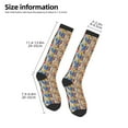 thumbnail image 2 of Goofa Funny Dogs Family Pattern Adult Stockings, Color-Block Knee High Socks, Comfortable and Breathable, Soft and Stretchable, Sports, and Decoration, 2 of 6