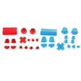 thumbnail image 1 of Botones Reempzo de de Modificación L2 R2 L1 R1 Tapas de de para PS 4 Azul+Rojo Baoblaze Botones de tapa del controlador de juego, 1 of 7