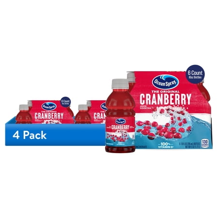 (4 pack) Ocean Spray® Cranberry Juice Cocktail 10 fl oz Bottles 6 Count