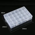 thumbnail image 4 of Yeacher Transparent Large 24 Grids Adjustable Plastic Storage Containers Jewelry Bead Bathroom Accessories Tools Organizer Box, 4 of 8