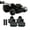 Black, variant on Dualbell Dumbbell Converters Superset Black - Connect Dumbbells to Barbell, Barbell Adapters for Home Gym