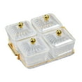 thumbnail image 3 of Luxury Snacks Fruit Plate with Double Handle for Tray Serving Holiday Seasoning Snacks Clear 4 Bowls, 3 of 8