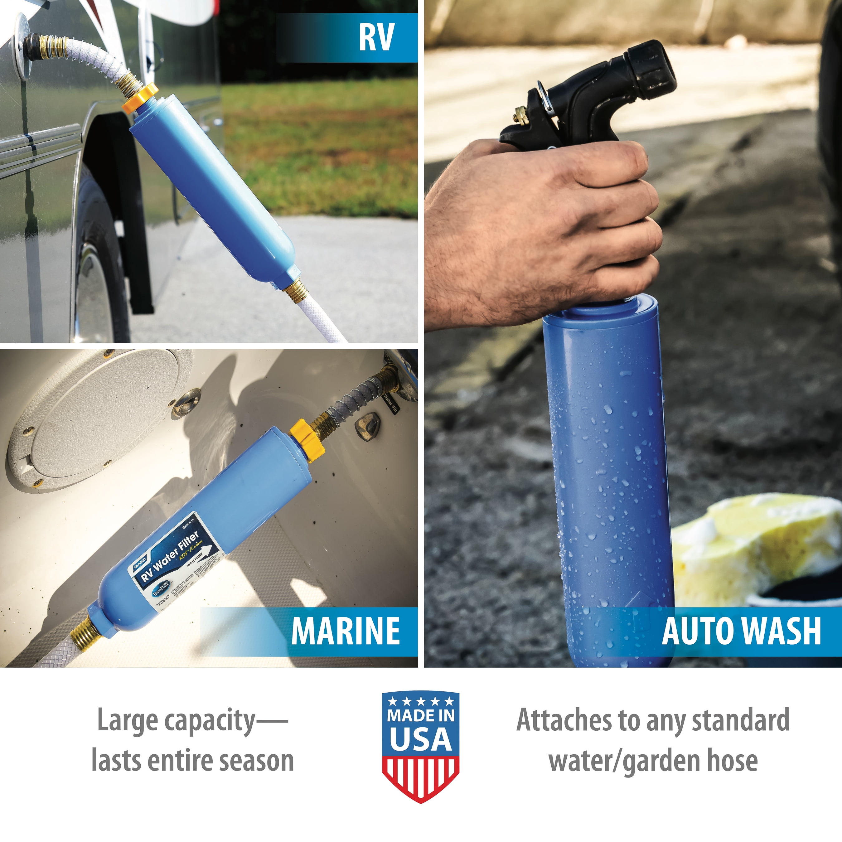 Camco 40043 Tastepure Water Filter With Flexible Hose Protector Camco 40043 Tastepure Water Filter With Flexible Hose Protector Reduces Bad Taste Odor In Drinking Com