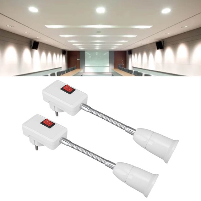 Extensor de Enchufe de Luz, Enchufe de la UE 110-240V Soporte de Lámpara de Manguera de Instalación Fácil para la Bombilla E26 Y E27 Para El Hogar