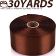 thumbnail image 2 of Brown Ribbon-1-1/2 Inch 30 Yards Brown Solid Satin Ribbon for Gift Wrapping,Craft Floral Bouquets,Wedding Party,Timeless Flower,Decoration Floral Hair,Balloons, 2 of 6