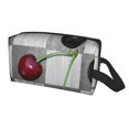 thumbnail image 2 of Goofa Cherries laid Printed Toiletry Bag with Handle,Large Capacity Travel Makeup Cosmetic Bag for Women, Carry on Airport Airline Compliant Bag, 2 of 9