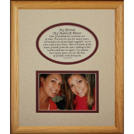 8X10 My Best Friend Picture & Poetry Photo Gift Frame ~ Cream/Burgundy Mat With Frame ~ Heartfelt Keepsake Picture Frame For A Best Friend For Christmas, Birthday Or (Birthday Photos For Best Friend)