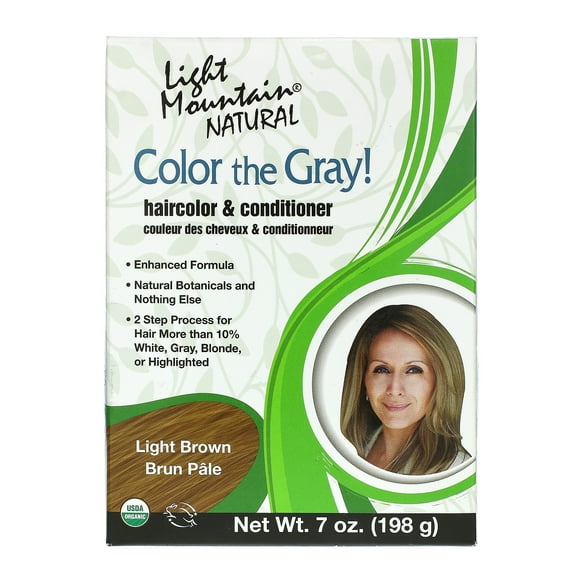 Light Mountain Hair Color, Color the Grey Light Brown, 7 Oz