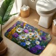 thumbnail image 6 of 1pc Beautiful Flower Absorbent Non-Slip Bathroom Thickened Flannel Rug Decor,Soft,Quick Drying,Suitable For Indoor/outdoor Use,Bathrooms,Bedrooms,Kitchens,Terrace,Laundry Rooms,16"x24", 6 of 7