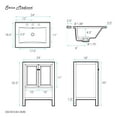 thumbnail image 2 of Château 24 in. Natural Oak Bathroom Vanity With Black, 3-Hole Ceramic Sink Top, 2 of 8