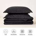 thumbnail image 6 of Jessy Home Black Quilt Set Queen/Full Size Lightweight Microfiber Bedspread Coverlet Set, 6 of 8