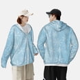 thumbnail image 4 of Fotbe Snowflake Snowing Chaqueta con Protección Solar UPF 50+ para Hombre y Mujer, Camisa con Capucha y Bolsillos-Small, 4 of 7