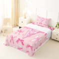 thumbnail image 5 of Manfei Cute Pink Bowtie Twin Sheet Sets For Kids,3D Kawaii Letter B Monogram Bedding,3 Pieces, 5 of 6