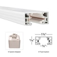 thumbnail image 2 of WAC Lighting H Track 24" Aluminum Line Voltage Track Head Extension in White, 2 of 2