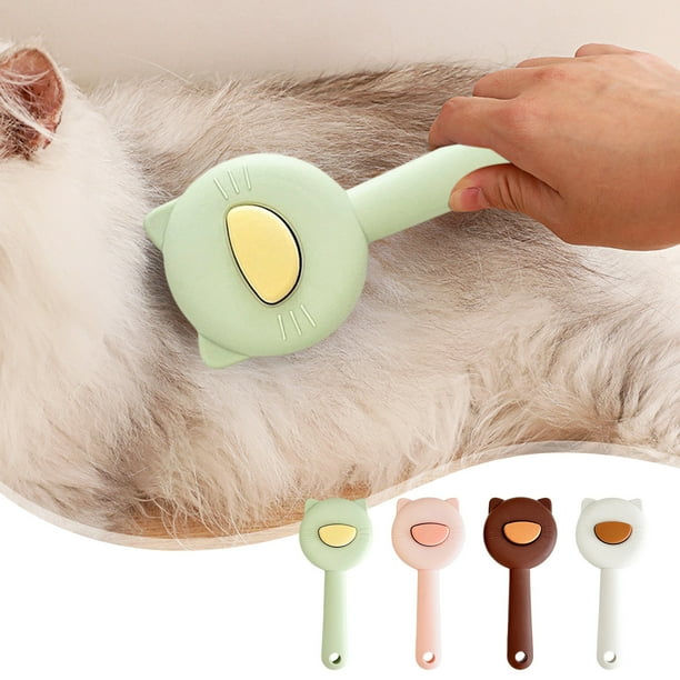 Cepillo de peluquería para mascotas con spray de vapor - Peite desenredador y de masaje para gatos y perros con dispensador de agua o sérum