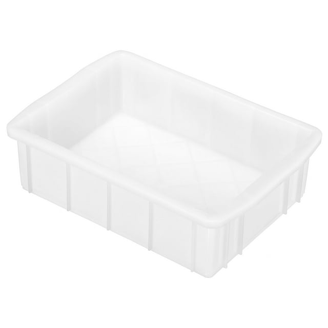 Unique Bargains 8'x5'x2' Plastic Lab Tray Rectangle Utility Stackable Box Crafts Organizer White