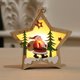 thumbnail image 1 of Adornos para árboles de Navidad Colgantes de luces LED de madera Regalos de Navidad Colgantes de madera Decoraciones para fiestas navideñas en casa (Papá Noel), 1 of 4