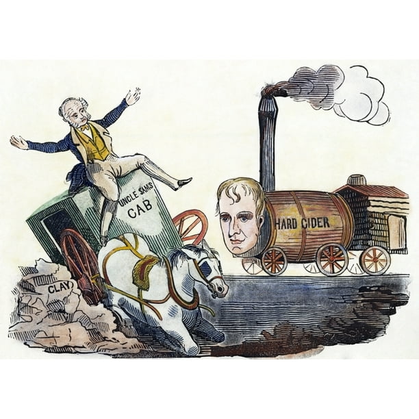 Cartoon Harrison, 1840. /N'The People'S Line Take Care Of The