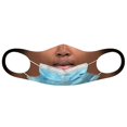 thumbnail image 2 of Máscaras divertidas con estampado de hombre para mujeres adultas, máscara facial de broma reutilizable, tela cómoda y lavable, 2 of 5