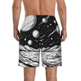 thumbnail image 3 of KLL Cosmic Landscape Celestial Art Men's Casual Summer Beach Shorts Hawaiian Shorts with Pockets-XX-Large, 3 of 5