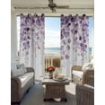 thumbnail image 4 of Purple Eucalyptus Blackout Curtains 72 Inches Long for Bedroom, Spring Botanical Plant Aesthetic Thermal Insulated Room Darkening Black Out Window Curtain Panels Grommet Drapes for Living Room, 4 of 8