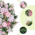 thumbnail image 2 of Unique Bargains Peony Wreaths for Front Door Artificial Flower Wreath Fall Wreaths Pink, 2 of 7