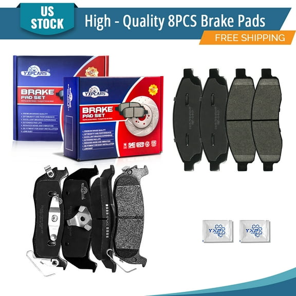 YXPCARS Front Rear Ceramic Brake Pads (P-1015, P-1041), Brake Pads Set for 2004 2005 2006 Infiniti QX56 All Models