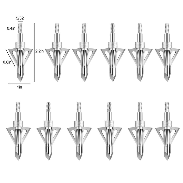 REAWOW Têtes De Chasse Traditionnelles 9 Pcs 100/125 Grains Têtes De