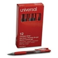 thumbnail image 2 of UNIVERSAL Clear Roller Ball Retractable Gel Pen Red Ink Medium Dozen 39914, 2 of 2