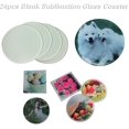 thumbnail image 2 of INTBUYING 4pcs Round Sublimation Glass Coaster Coffee Cup Mat Heating Press Transfer, 2 of 3