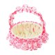 thumbnail image 1 of Cesta de flores para boda, cestas tejidas, portátil, hermosa cesta de flores para niña, de mano, para fiestas, bodas, eventos y ocasiones especiales. Rojo, 1 of 8