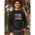 thumbnail image 2 of Home Of The Brave Design Sweatshirt Men -Image by Shutterstock, Male 3X-Large, 2 of 4